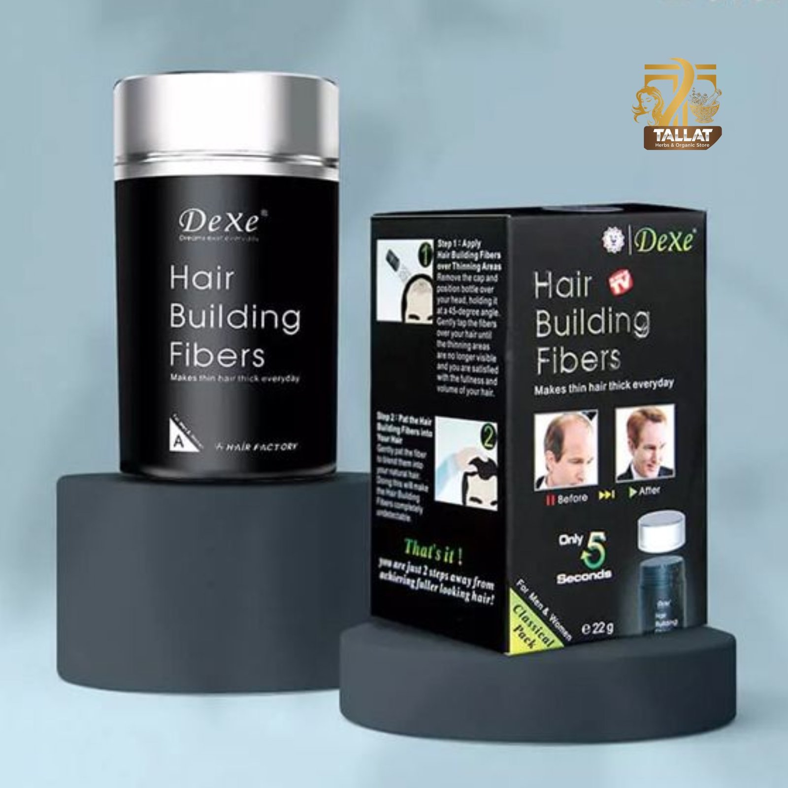 Dexe Hair Building Fibers Black – Instant Bald Spot Concealer Hair Thickening Fiber for Men Pakistan