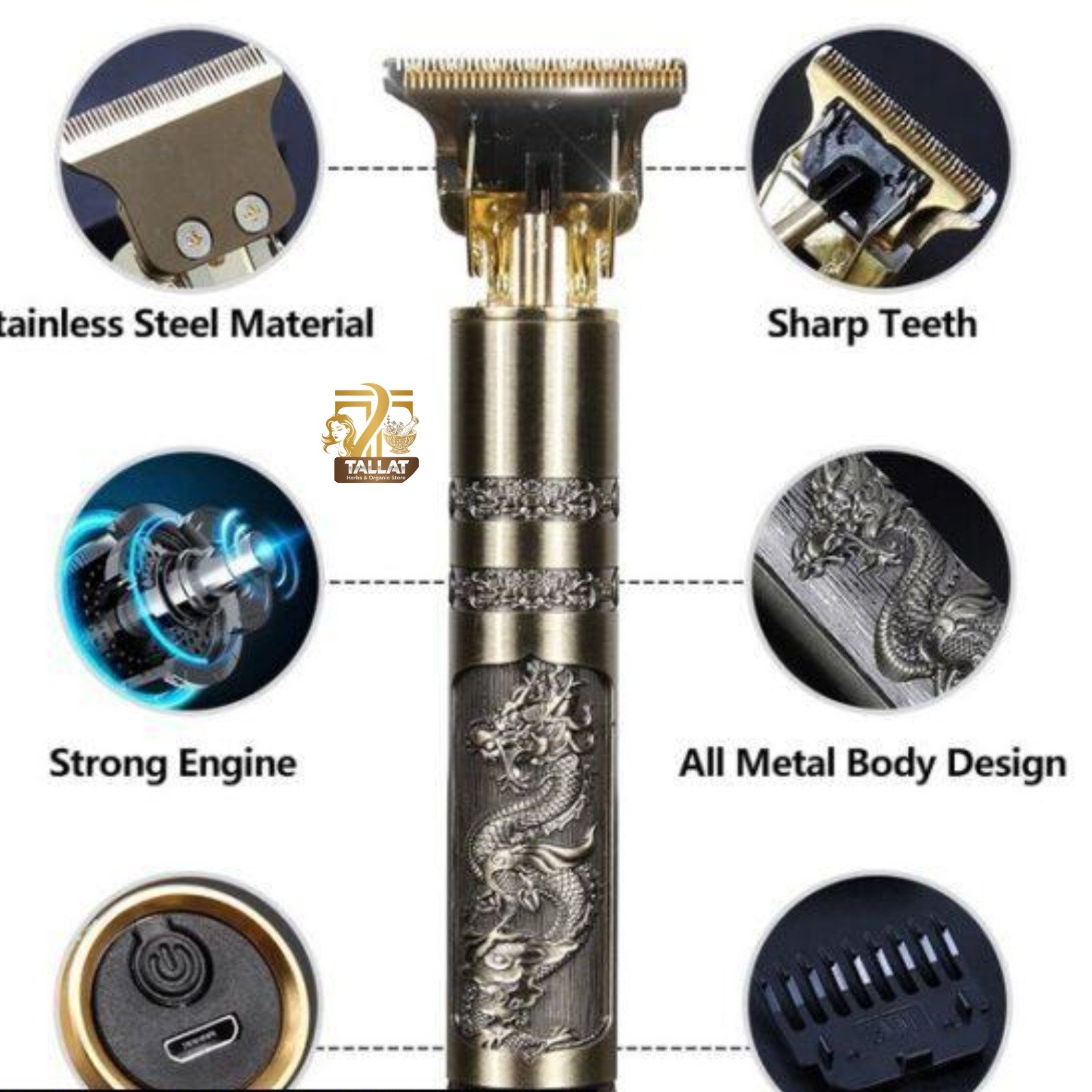 Tallat Herbs Vintage T9 Professional Hair Trimmer - Image 4