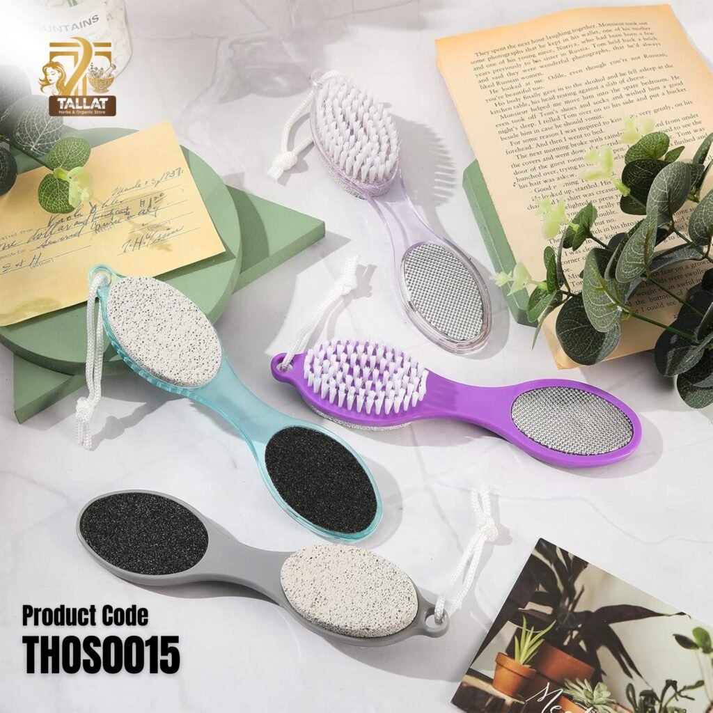 4-in-1 Pedicure Tool Callus Remover Brush – Foot Scrubber, Dead Skin Remover & Heel Care Kit | Tallat Herbs