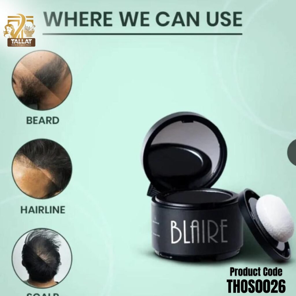 BLAIRE Hair Filler Powder 4g | Instant Hair Thickening Fibers for Bald Spots & Hair Loss Coverage – Tallat Herbs
