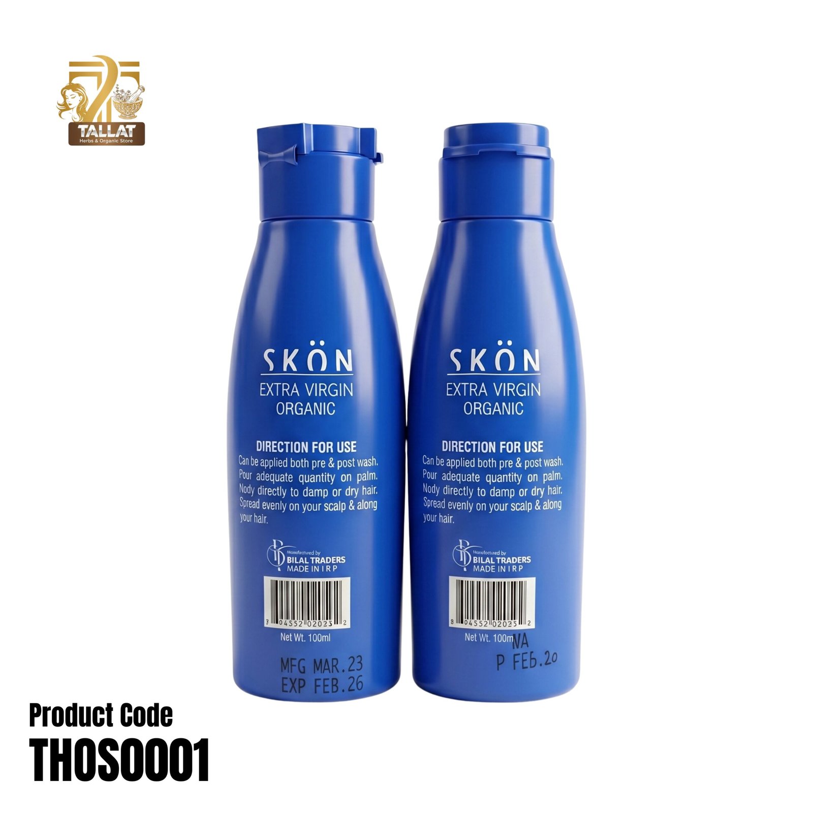 Coconut Oil for Hair Growth & Deep Nourishment in Pakistan 100% Natural (2x100ml) Tallat Herbs - Image 3