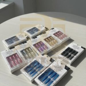 Fancy Glitter Multicolor Sticker Nails (Pack of 1) – Long Length Press-On Nails with Sparkle Finish | Tallat Herbs & Organic Store