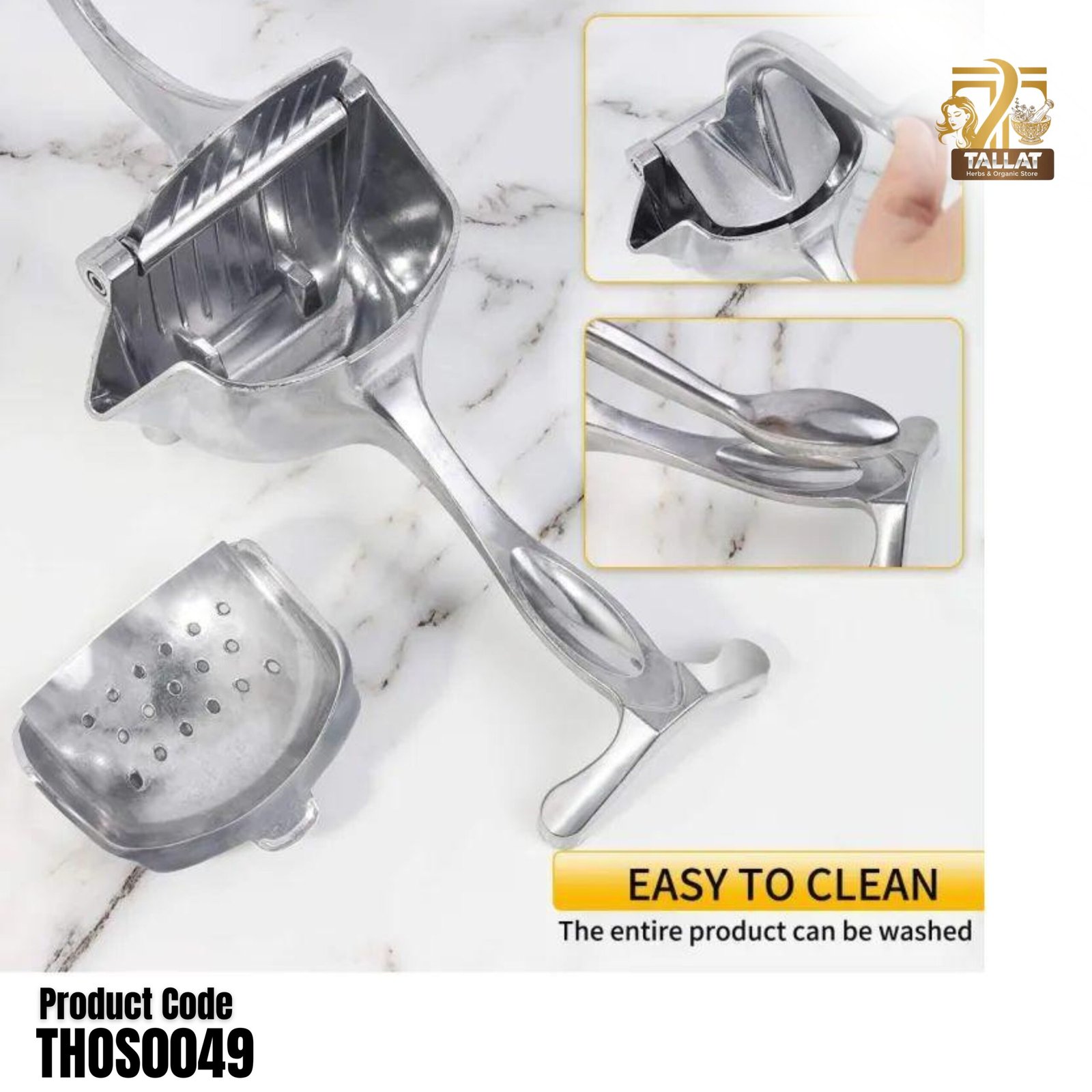 Big Size Manual Fruit Juicer Alloy Press – Heavy Duty Lemon Squeezer for Kitchen & Multipurpose Juice Extraction | Tallat Herbs - Image 5