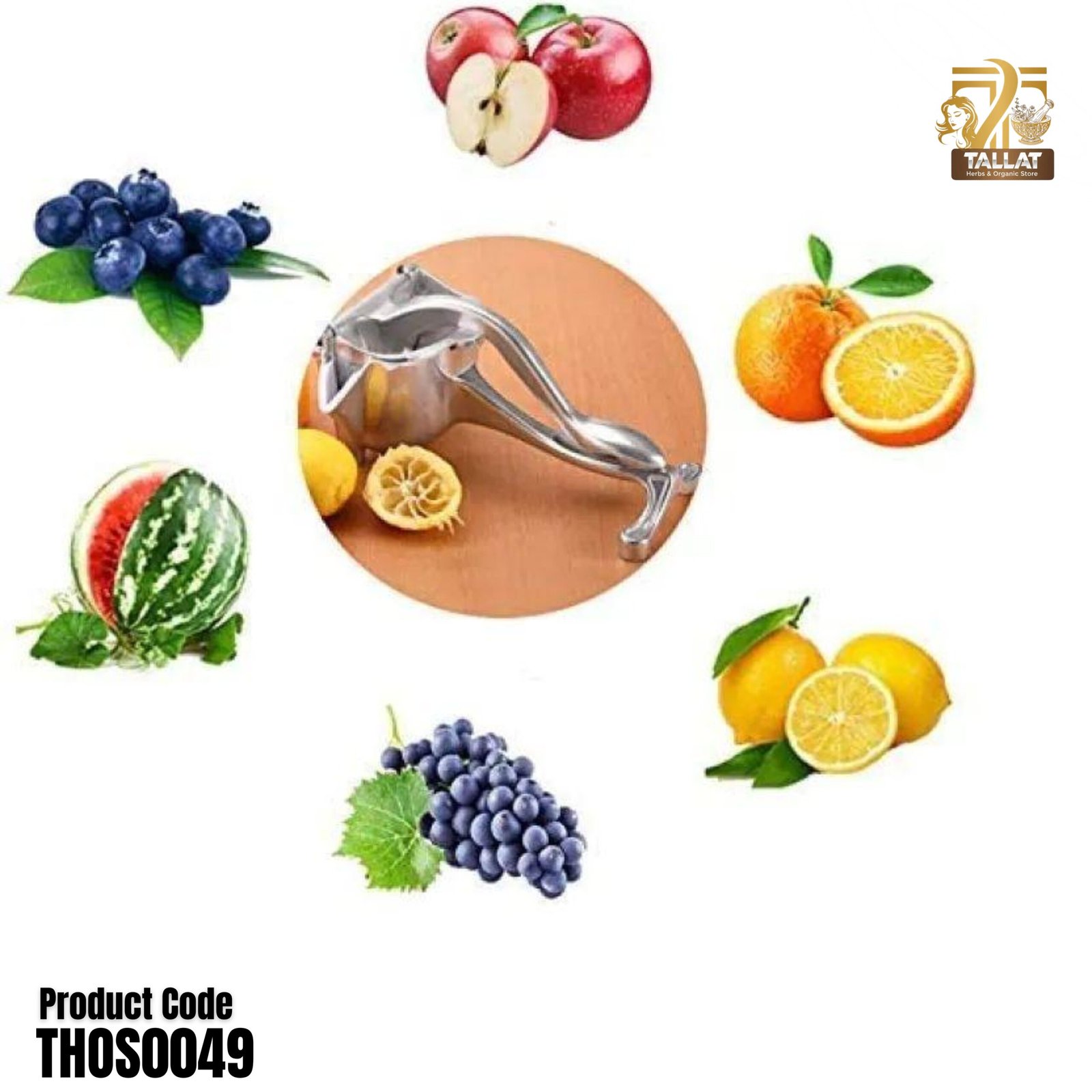 Big Size Manual Fruit Juicer Alloy Press – Heavy Duty Lemon Squeezer for Kitchen & Multipurpose Juice Extraction | Tallat Herbs - Image 4