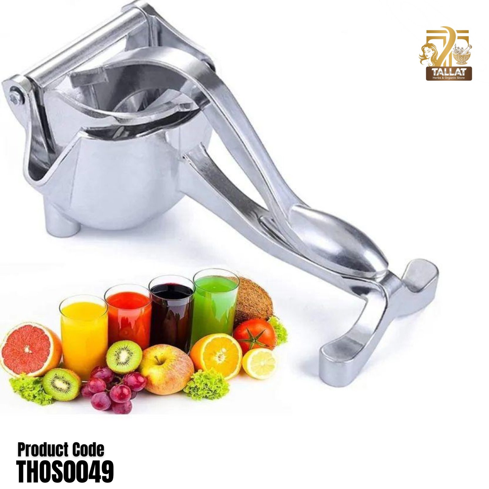 Big Size Manual Fruit Juicer Alloy Press – Heavy Duty Lemon Squeezer for Kitchen & Multipurpose Juice Extraction | Tallat Herbs - Image 3