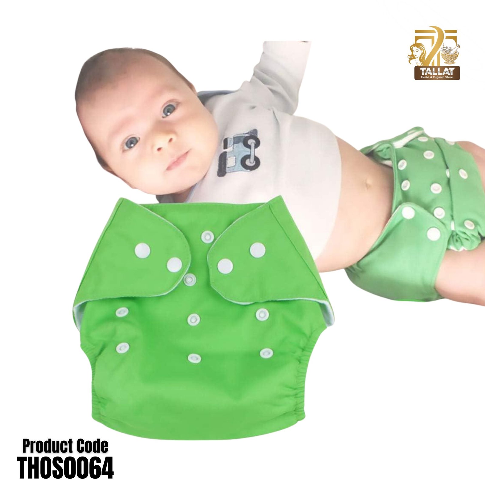 Button Diaper Adjustable Washable Cloth Diaper Reusable Soft Comfortable Baby Diaper for Infants and Toddlers - Image 3