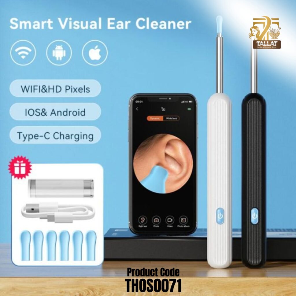 Ear Cleaner High Precision Ear Wax Removal Tool with Camera and LED Light Wireless Smart Ear Cleaning Device