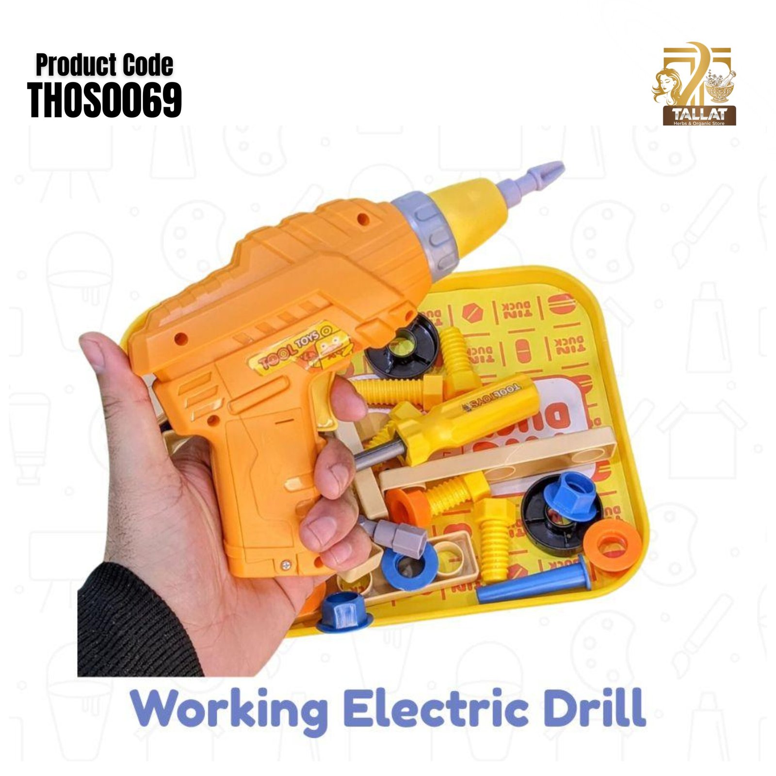Electric Drill Build Toy Set Creative Construction Kit for Kids Educational DIY Building Toy with Tools - Image 2
