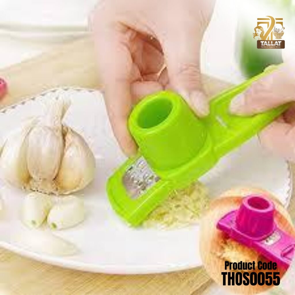 Premium Garlic Crusher & Ginger Press Tool – Heavy Duty Manual Garlic Mincer for Easy Kitchen Cooking | Tallat Herbs