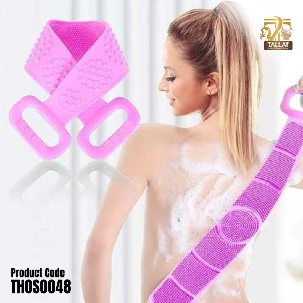 Silicone Bath Body Belt Long Back Scrubber Exfoliating Silicone Shower Brush Easy Clean Eco Friendly Body Cleaning Belt