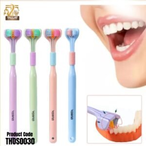 Three-Sided Toothbrush with Soft Bristles – 360° Deep Cleaning Toothbrush with Replaceable Heads | Tallat Herbs