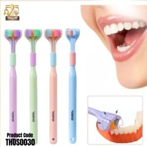 Three-Sided Toothbrush with Soft Bristles – 360° Deep Cleaning Toothbrush with Replaceable Heads | Tallat Herbs