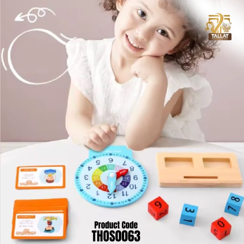 Wooden Alarm Clock Educational Toy for Kids Learning Time Montessori Early Education Wooden Clock Toy