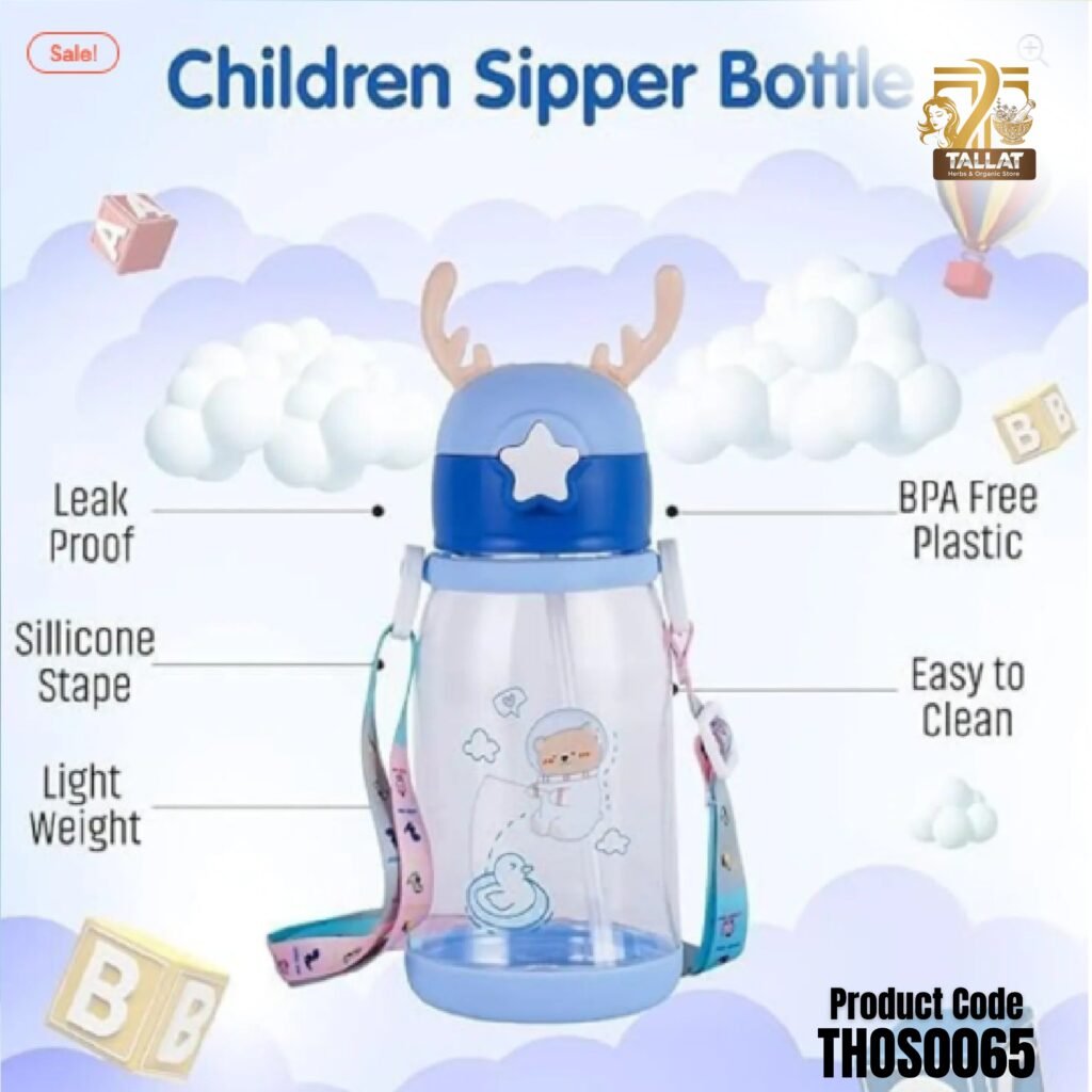 York Horn Kids Water Bottle Direct Sip Bottle with Straw Leak Resistant Reusable Drinking Bottle for Kids