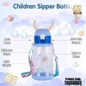 York Horn Kids Water Bottle Direct Sip Bottle with Straw Leak Resistant Reusable Drinking Bottle for Kids