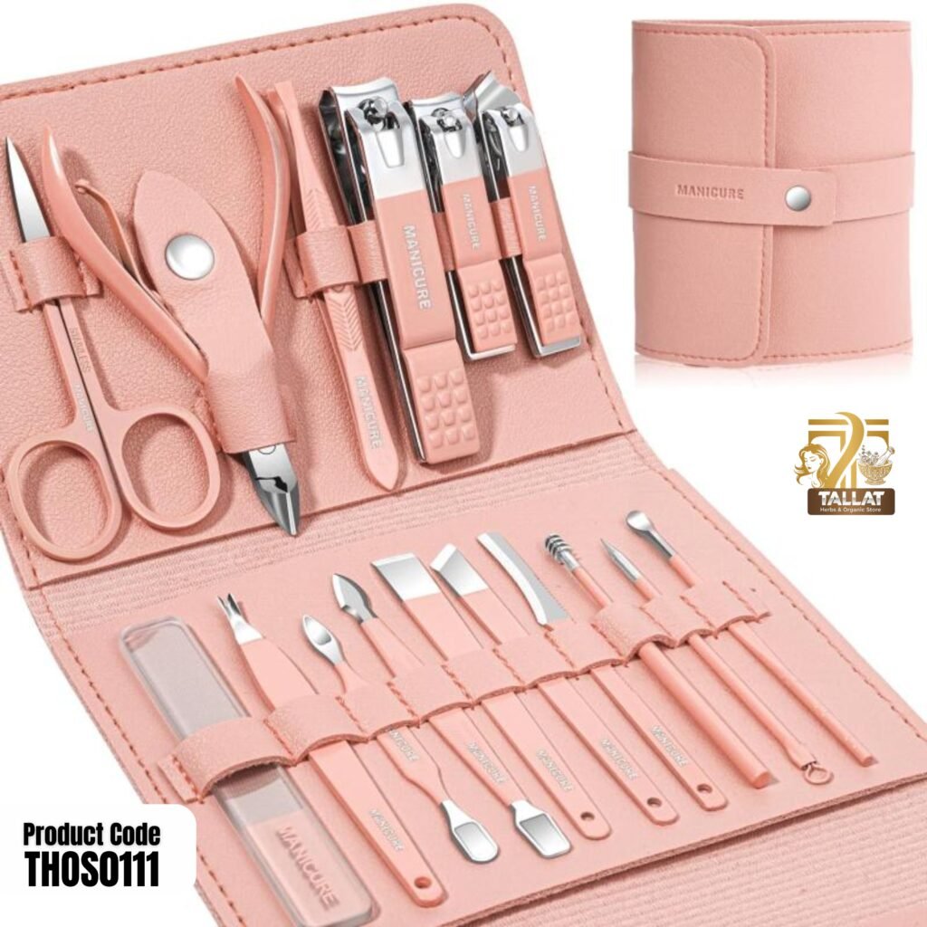 16 in 1 Nail Cutter Set Stainless Steel Manicure Pedicure Kit with Folding Storage Bag