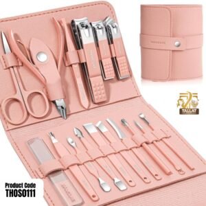 16 in 1 Nail Cutter Set Stainless Steel Manicure Pedicure Kit with Folding Storage Bag