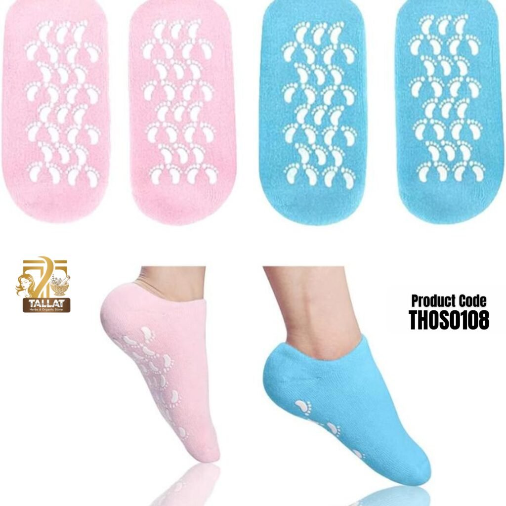 Gel Moisturising Socks – Soft Spa Gel Socks for Dry, Rough & Cracked Heels (1 Pair)