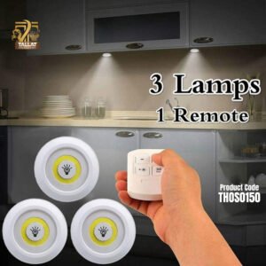 3 PCS Tap LED Light With Remote Control – Battery Operated Wireless Push Lights