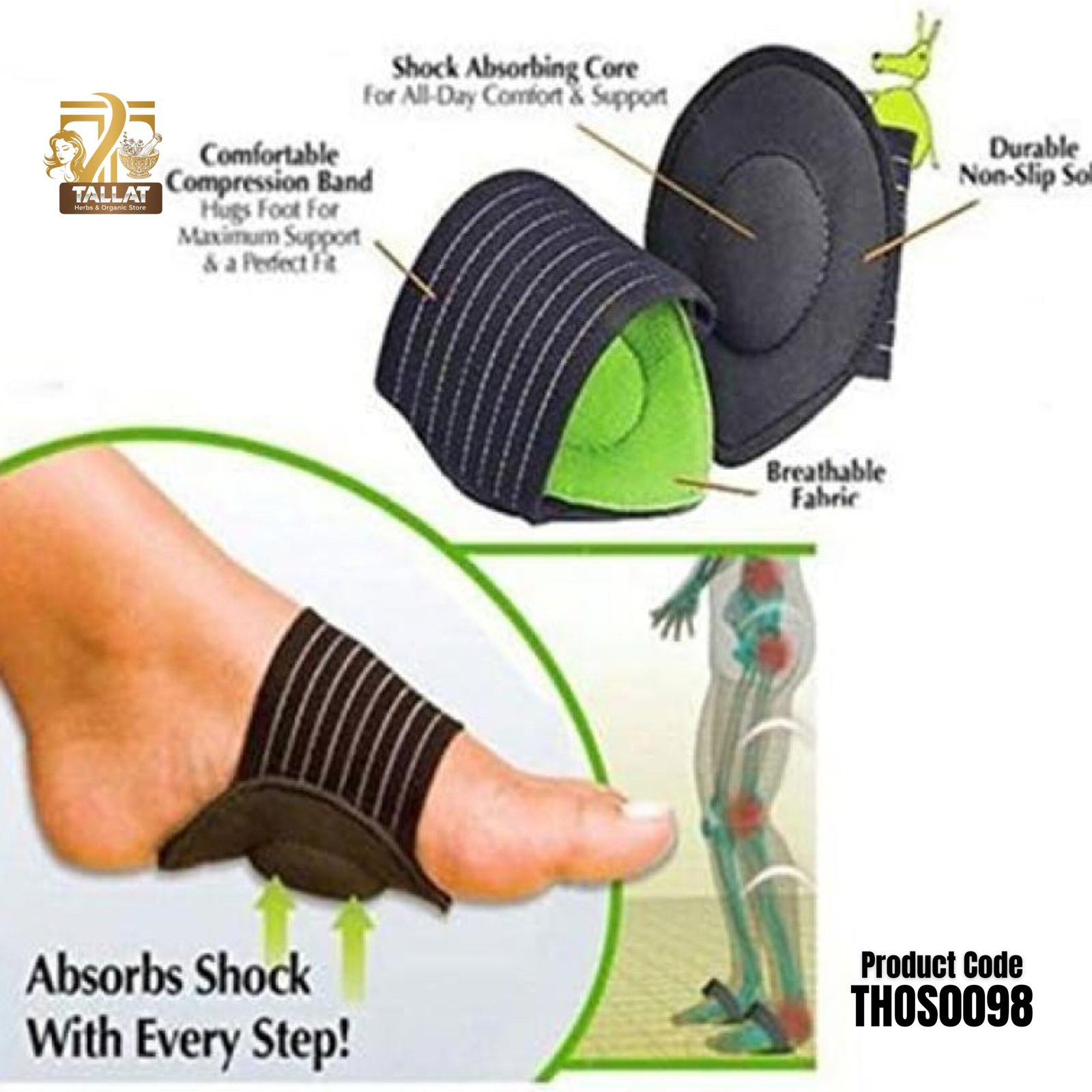 Arch Support Cushion Shock Absorber – Comfortable Foot Care Instep Pad for Daily Wear - Image 2