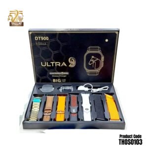 DT 900 Ultra 9 Smart Watch 7 in 1 – 49MM Full Touch Display with 7 Interchangeable Straps