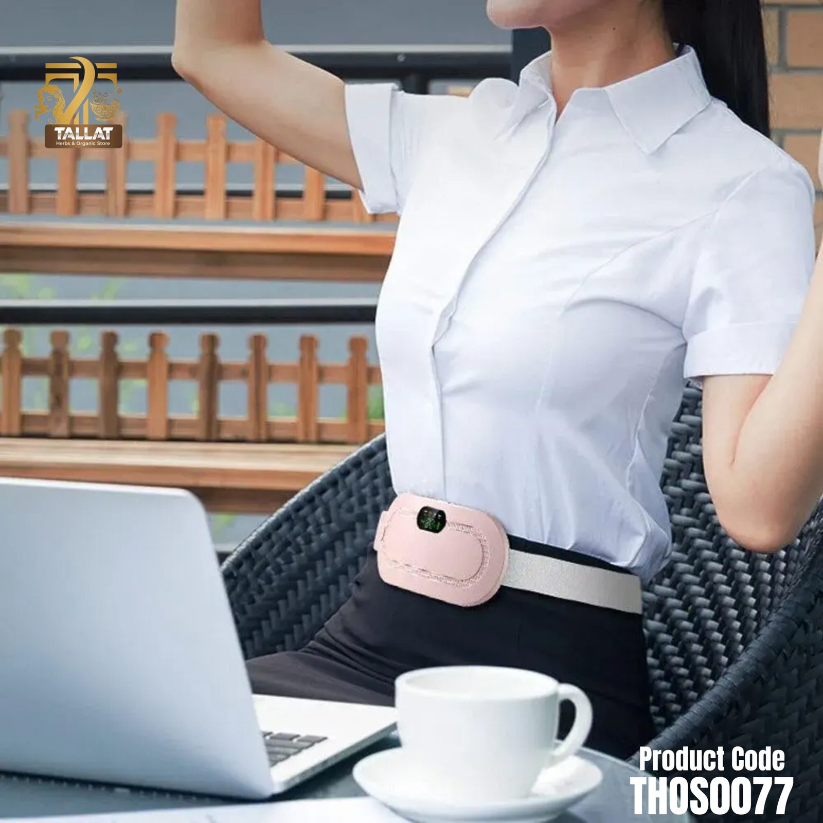 Electric Period Cramp Massager Heating Belt Rechargeable Waist and Stomach Warmer for Women Comfort and Relaxation - Image 2