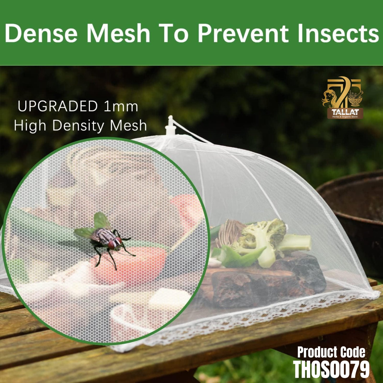 Foldable Mesh Food Cover Tent Pop-Up Kitchen Food Protector for Fruits, Meals, BBQ, Picnic and Outdoor Dining - Image 2