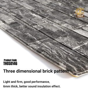 Granite Color Brick Wall Sheet – Self-Adhesive 3D Decorative Wall Panel for Home Decor