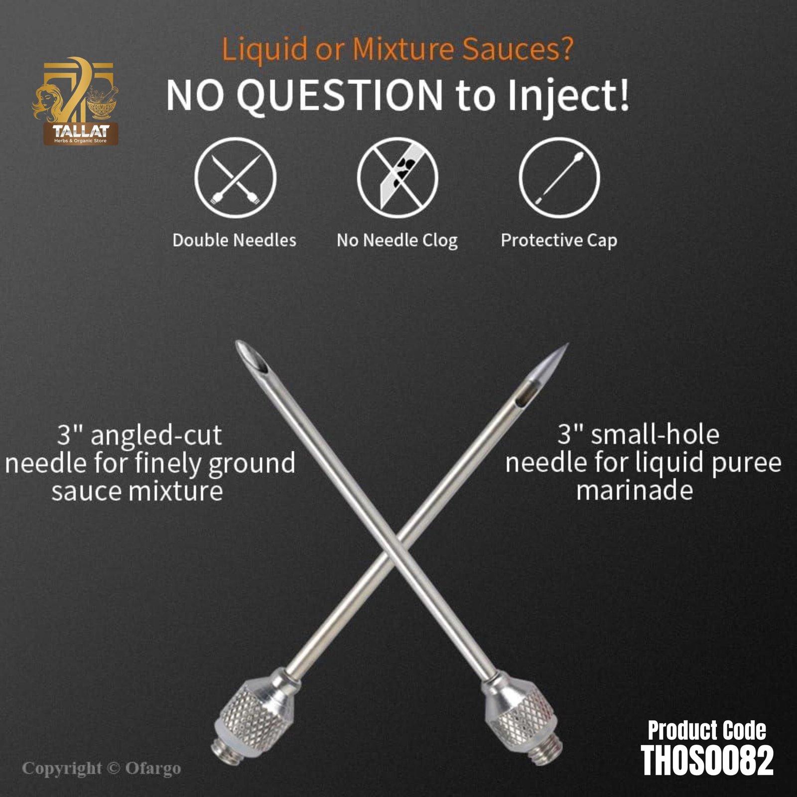 Meat Injector Syringe for BBQ Grill – Premium Portable Marinade Injector for Turkey, Chicken and Meats - Image 2