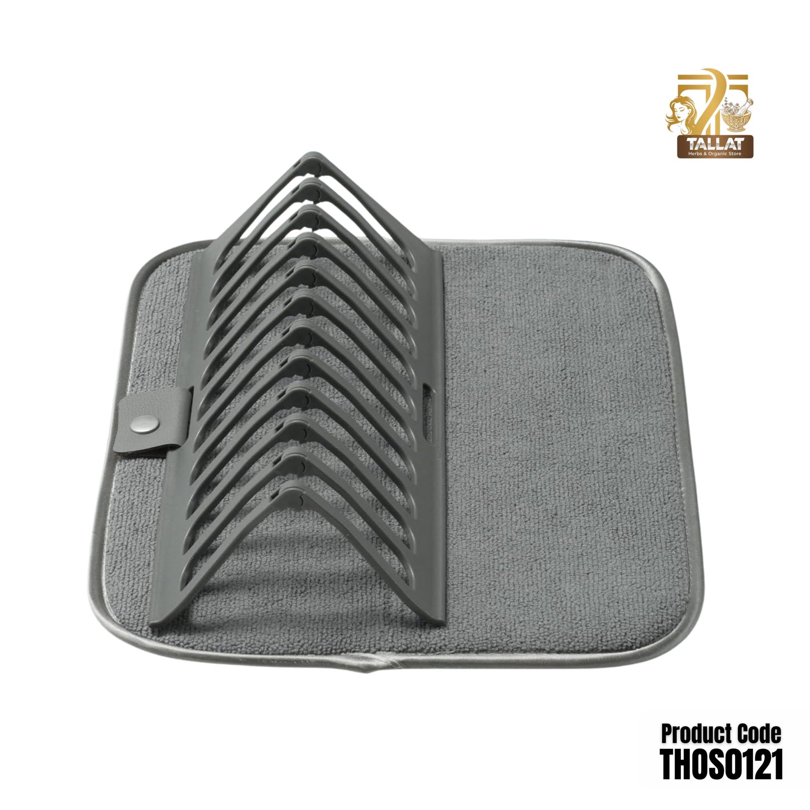 New Dish Drying Rack With Absorbent Microfiber Mat – Space Saving Kitchen Drying Organizer