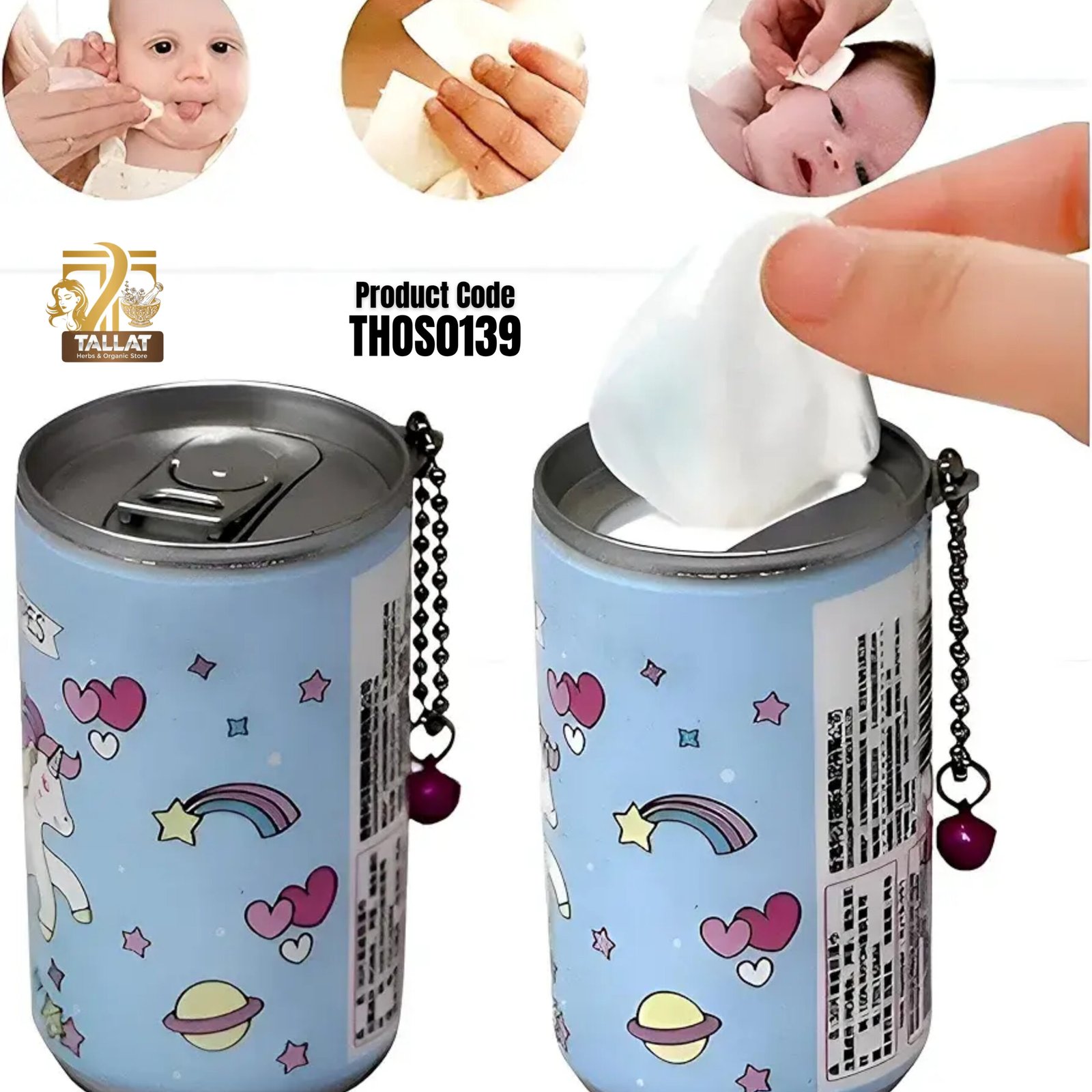 Pack of 30 Mini Portable Wipes with Can Packing – Compact Travel Tissue Wipes - Image 3
