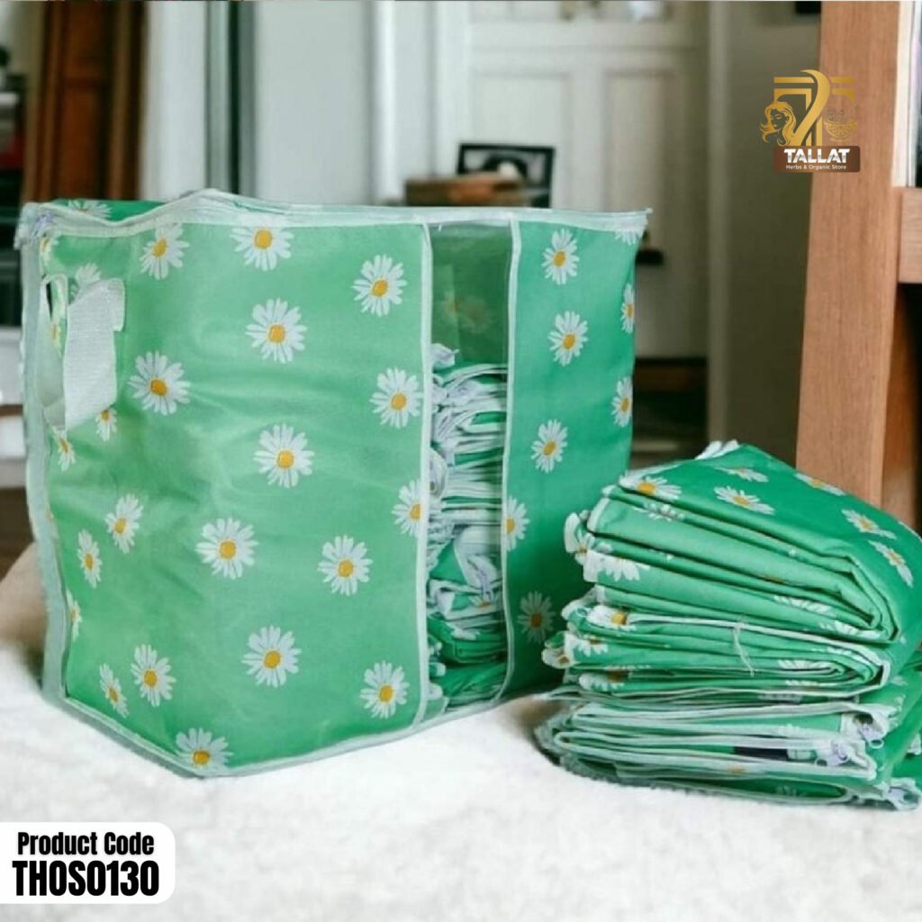 Printed Floral Storage Blanket Bag Organizer – Large Capacity Clothes & Blanket Storage Bag
