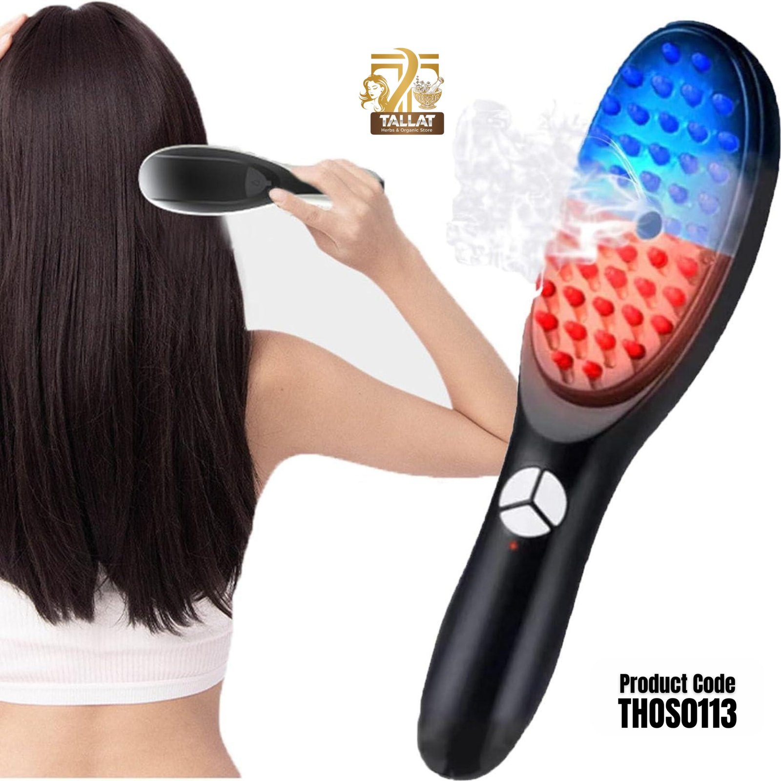 Steam Hair Comb 3D Massager – Ultrasonic Vibration Electric Massage Steam Hair Brush - Image 2