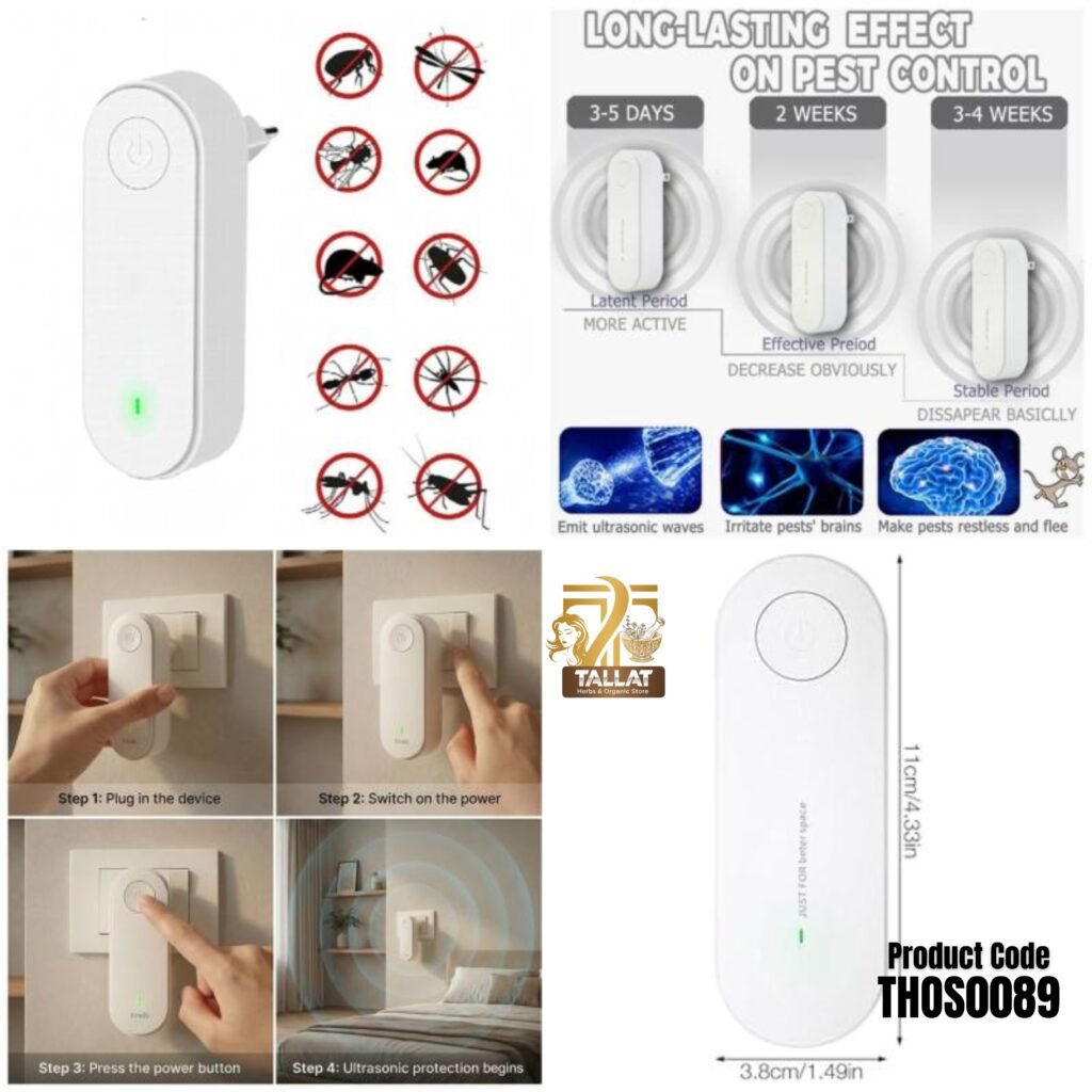Ultrasonic Insect Repellent Electronic Mosquito, Mouse, Spider and Cockroach Repeller for Home