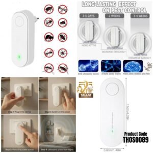 Ultrasonic Insect Repellent Electronic Mosquito, Mouse, Spider and Cockroach Repeller for Home