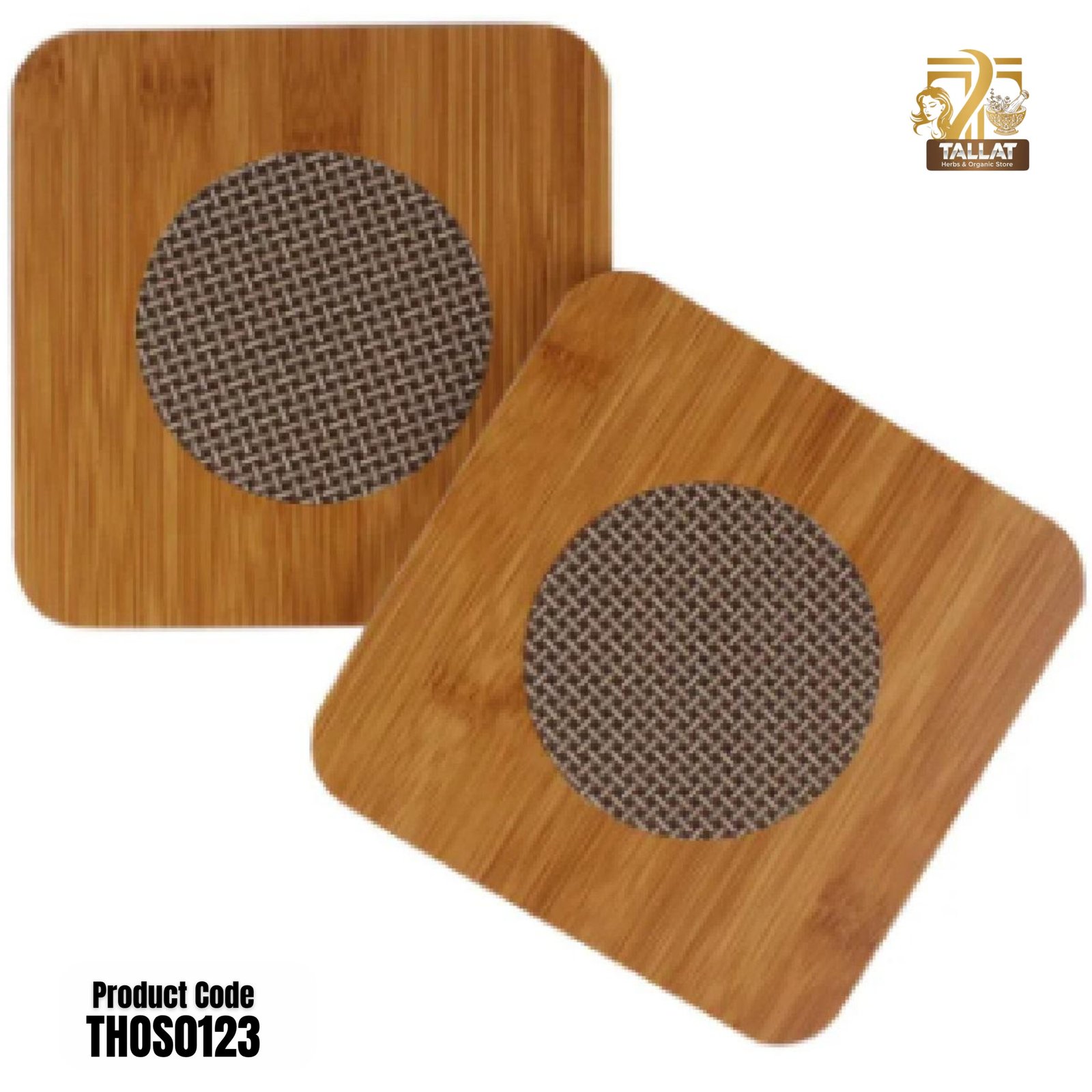 Wooden Coaster Bamboo Heat Pad – Natural Wooden Table Protection Mat for Hot Cups & Pots - Image 2