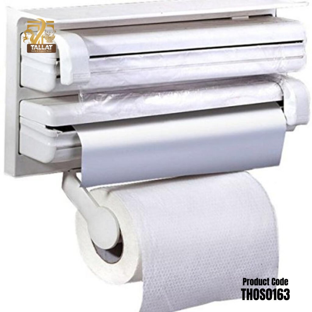 4 in 1 Tissue Dispenser Holder – Towel Paper, Napkin, Tissue & Wrap Organizer
