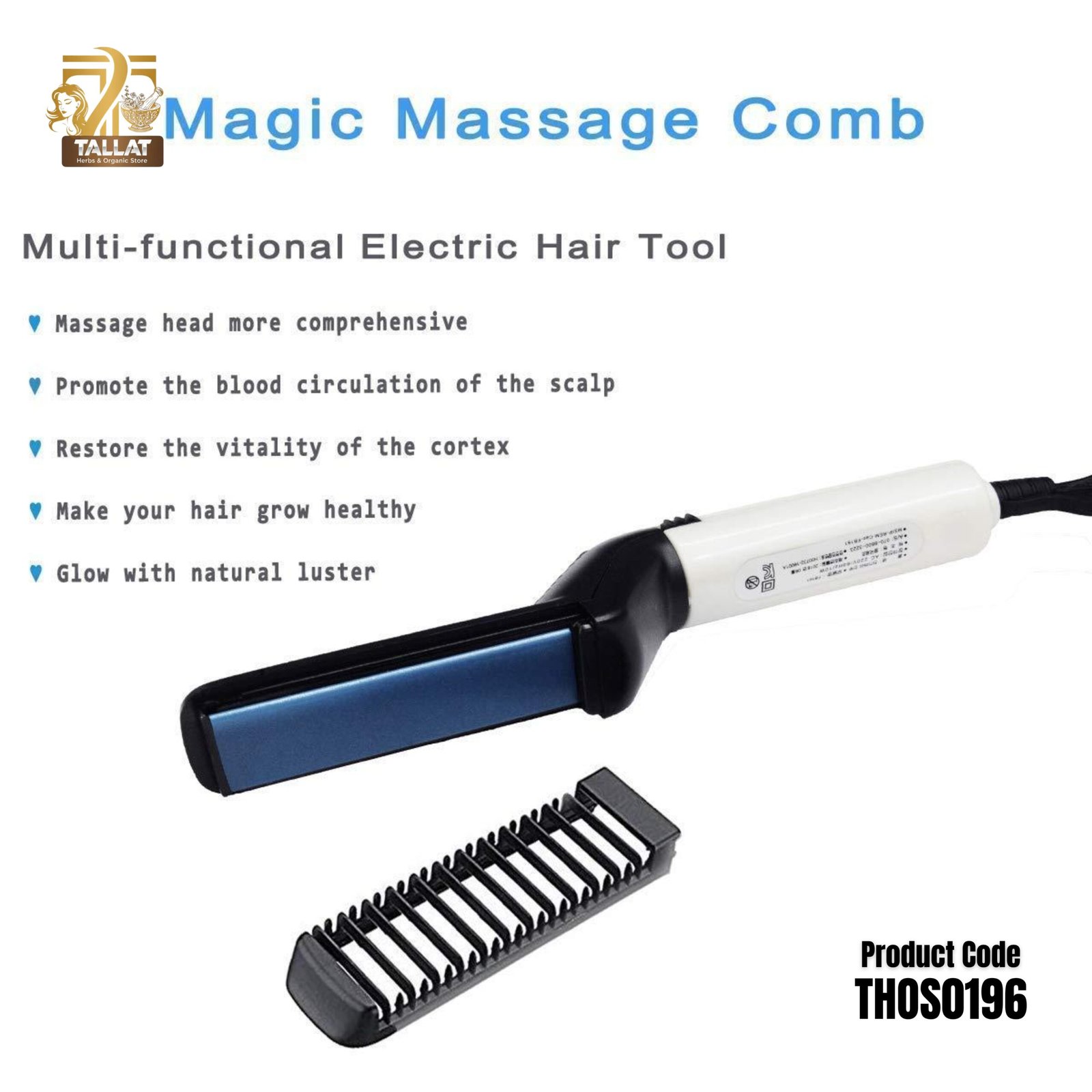 Beard Comb Hair Straightener for Men – Multifunctional Electric Hair & Beard Styling Brush - Image 3