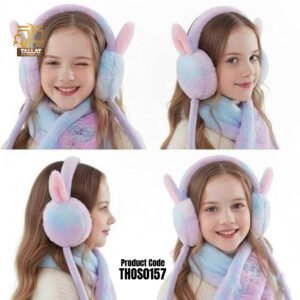 Cute Rabbit Earmuffs for Girls – Soft Plush Winter Ear Warmers