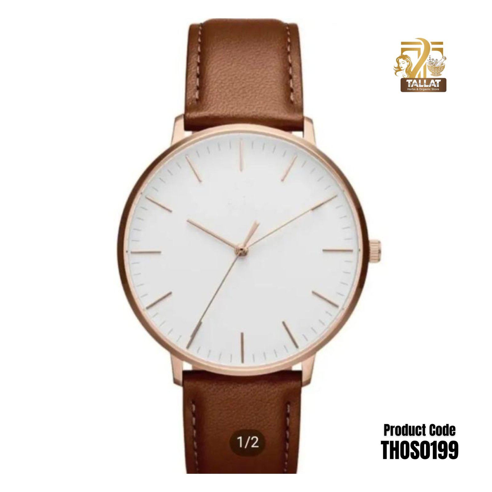 DW Leather Strap Men Wrist Watch – Analog Brown Leather Luxury Stainless Steel Watch